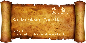 Kaltenekker Margit névjegykártya